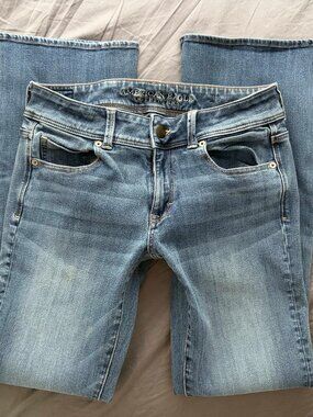american eagle 360 super stretch kickboot denim jeans - 6